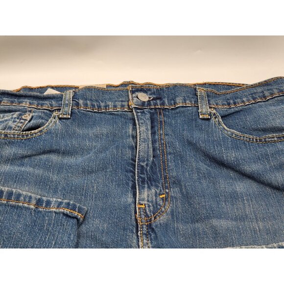 Levis 502 Jeans Mens 38x32 Blue‎ Stretch Denim Tapered Fit Waterless New Tags - Picture 7 of 10